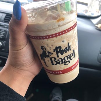 Posh Bagel - UPDATE: their coffee is delicious toooo  (Medium Caramel Macchiato; it's definitely on the sweet side but overall enjoyable.) - Bakeries Near Me - Modesto, California