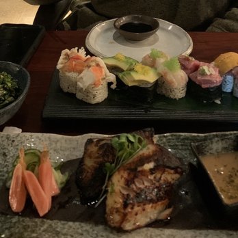 Ozumo - Gindara (black cod) , Kai Lan (Chinese broccoli), Hitokuchi (an omakase set) - Sushi Bars Near Me - San Francisco, California Ozumo - Gindara (black cod) , Kai Lan (Chinese broccoli), Hitokuchi (an omakase set) - Sushi Bars Near Me - San Francisco, California