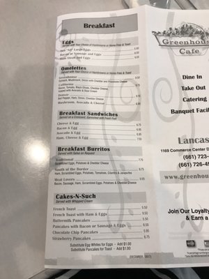 Menu photo 5 Greenhouse Cafe Lancaster, CA