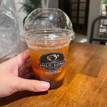 Phuc Long - Peach tea reg. Size - Coffee & Tea Near Me - Garden Grove, California
