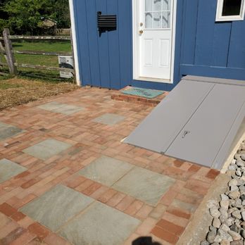 Fascella Construction - Finished project , perfection! The old rusty , leaky door  removed and replaced with new triple insulated door. The pavers redone. - General Contractors Near Me - Ottsville, Pennsylvania