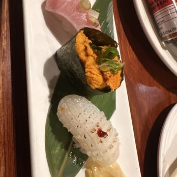 Umi Sake House - Otoro, Uni, Squid round 2 - Sushi Bars Near Me - Seattle, Washington