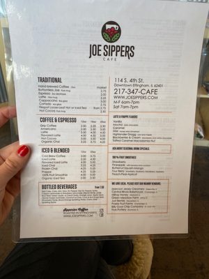 Menu photo 2 Joe Sippers Cafe Effingham, IL