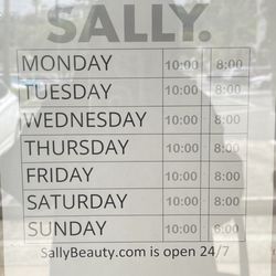 Sally Beauty - Hours as of 17 Feb 24
