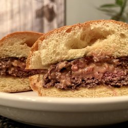Union Bros Meat Market - Pimento Cheese Bacon Stuffed Wagyu Burgers
