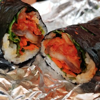 Heartfulmade - Pork belly/kimchee seaweed rice rolls(gimbap) - game changer - Korean Near Me - Fullerton, California Heartfulmade - Pork belly/kimchee seaweed rice rolls(gimbap) - game changer - Korean Near Me - Fullerton, California