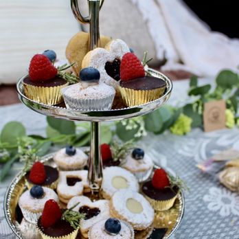 Agave Pantry - three tiered tray of cupcakes - Desserts Near Me Agave Pantry - three tiered tray of cupcakes - Desserts Near Me