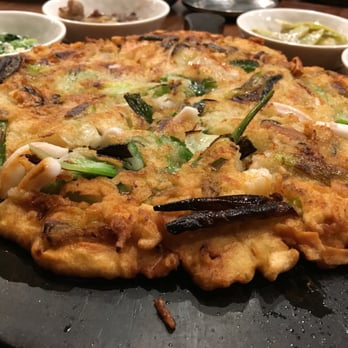 Five Senses - Seafood pancake - Korean Near Me - New York, New York Five Senses - Seafood pancake - Korean Near Me - New York, New York