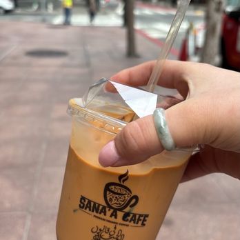 Sana'a Cafe - Iced dirty chai latte - Desserts Near Me - San Francisco, California Sana'a Cafe - Iced dirty chai latte - Desserts Near Me - San Francisco, California