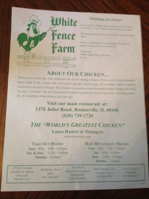 Menu photo 4 White Fence Farm Joliet, IL