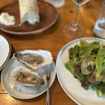 The Knotted Apron - Maine oysters to start, and a seasonal salad. - French Near Me - Portland, Maine The Knotted Apron - Maine oysters to start, and a seasonal salad. - French Near Me - Portland, Maine