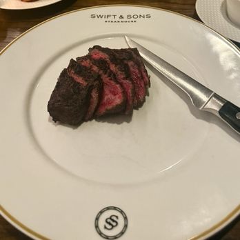 Swift & Sons Steakhouse - 6oz Australian waygu (chefs cut). Melt in your mouth good. - American Near Me - Chicago, Illinois Swift & Sons Steakhouse - 6oz Australian waygu (chefs cut). Melt in your mouth good. - American Near Me - Chicago, Illinois