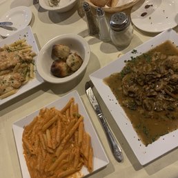 Chicken franchaise, veal Marsala, penne vodka & garlic knots Chicken franchaise, veal Marsala, penne vodka & garlic knots