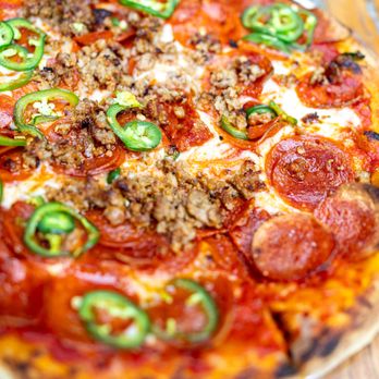 Pizzeria Rosa Maria - Ay Caramba! ($23) Pepperoni, Fennel Sausage, Mozzarella, tomato sauce, fresh jalapeños - Italian Near Me - San Jose, California Pizzeria Rosa Maria - Ay Caramba! ($23) Pepperoni, Fennel Sausage, Mozzarella, tomato sauce, fresh jalapeños - Italian Near Me - San Jose, California