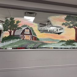 Bagelport - Spring Mural @Bagel Port our favorite bagel place!! Art365ny.com loves working with Bagel Port to celebrate the seasons!