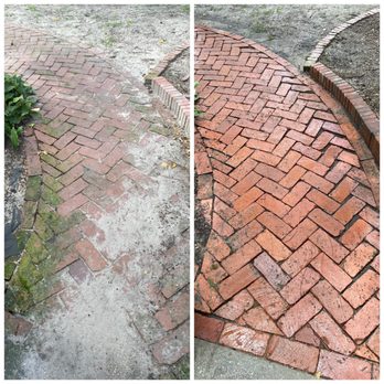 Ultra Wash - pressure washed brick sidewalk - Pressure Washers Near Me Ultra Wash - pressure washed brick sidewalk - Pressure Washers Near Me