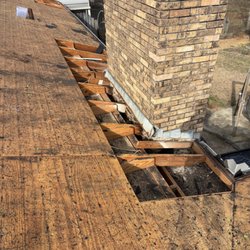 Vicksburg Roofing - Old roof and rotten wood decking removed.