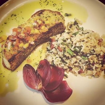 Churrasqueira Martins - pan-seared chilean sea bass with sausage and rapini risotto. - Portuguese Near Me - Toronto, Ontario Churrasqueira Martins - pan-seared chilean sea bass with sausage and rapini risotto. - Portuguese Near Me - Toronto, Ontario