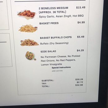 Buffalo Wild Wings - Didn't get ranch or blue cheese that's because online site sucks and doesn't ask customer - Sports Bars Near Me - Gurnee, Illinois