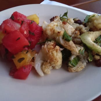 Kentucky Native Cafe - Watermelon salad with mint and lime, roasted cauliflower salad with hazelnuts. Both tasty! - Cafes Near Me - Lexington, Kentucky Kentucky Native Cafe - Watermelon salad with mint and lime, roasted cauliflower salad with hazelnuts. Both tasty! - Cafes Near Me - Lexington, Kentucky