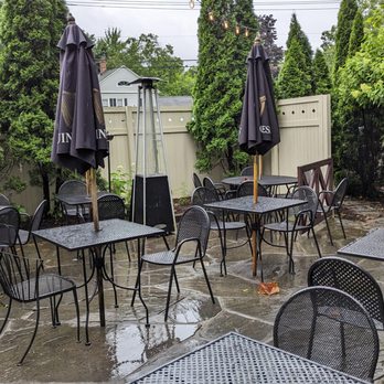 The White Horse - tables and umbrellas - British Near Me - New Preston, Connecticut The White Horse - tables and umbrellas - British Near Me - New Preston, Connecticut