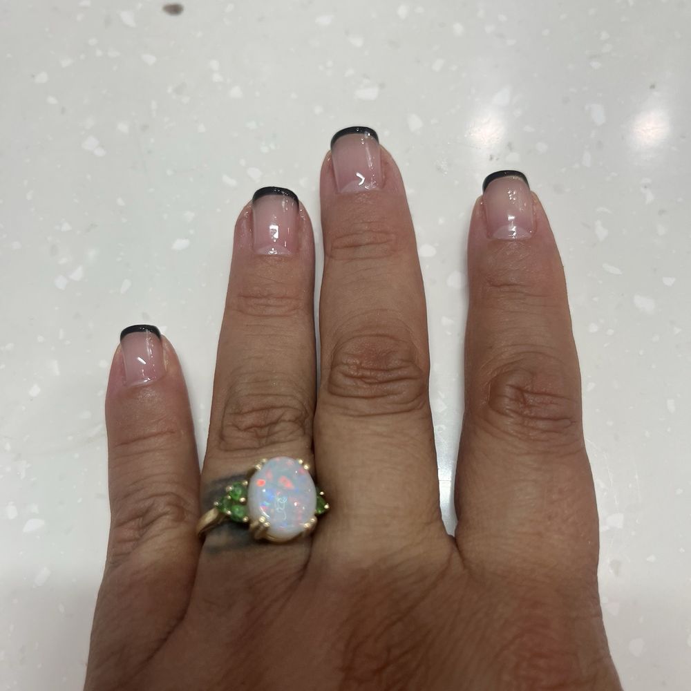French tip black French tip black