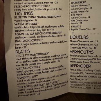 Fawn - Menu April 2026 - Wine Bars Near Me - Decatur, Georgia