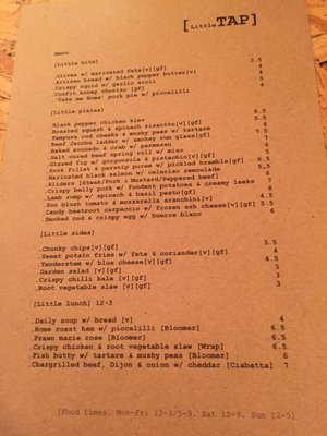 Menu photo 1 Little Tap Tarporley, CHW