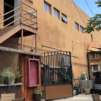 Bisbee Coffee - Outdoor seats by stage - Coffee & Tea Near Me - Bisbee, Arizona