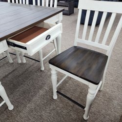 Kimbrell's Furniture - The drawers! The feet protectors at the bottom! The chairs! Everything about this is beautiful! Don't forget to ask for Marie