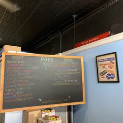 Zora Dora's Micro Batch Ice Cream and Paletas - Daily menu board