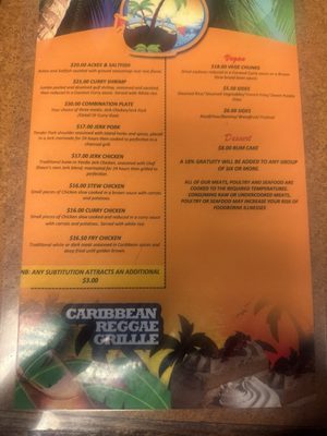 Menu photo 2 Reggae Caribbean Grille Destin, FL Menu photo 2 Reggae Caribbean Grille Destin, FL