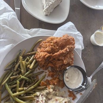 The Wharf 850 - Country fried steak from the $15 lunch menu. Comes with a piece of pie - what a great deal for Niceville!! - Seafood Near Me - Niceville, Florida