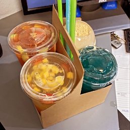 The Tajin tea recess shake and captain America tea The Tajin tea recess shake and captain America tea