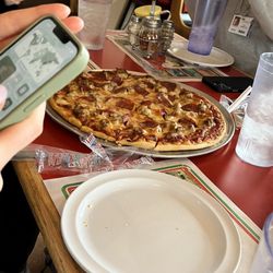 Roma's Pizza - Pepperoni and sausage pizza
