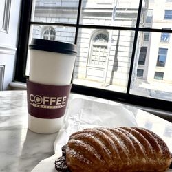 Coffee Connection - Providence - Delicious pistachio coffee with a chocolate croissant