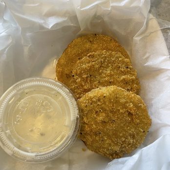 Gus's World Famous Fried Chicken - I paid $8 for 3 slices fried green tomatoes? - Southern Near Me - Bartlett, Tennessee Gus's World Famous Fried Chicken - I paid $8 for 3 slices fried green tomatoes? - Southern Near Me - Bartlett, Tennessee