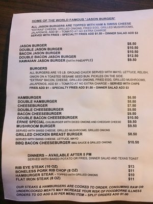 Menu photo 3 Tuxedo Bar & Grill Prescott, WA