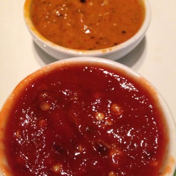 CO - House made sauces. Sriracha based (but spicier) in front and Singapore sauce in back. - Vietnamese Near Me - Charleston, South Carolina