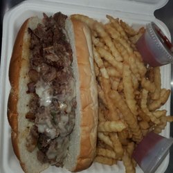 The Sandwich Club - Philly cheesesteak with fries