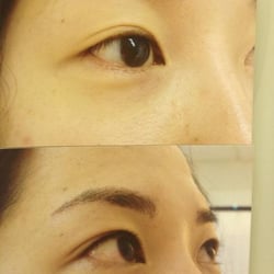 Happy House Beauty Salon - Took pictures of some of her previous work she had hanging on the wall while my mom got her eyebrows tattooed