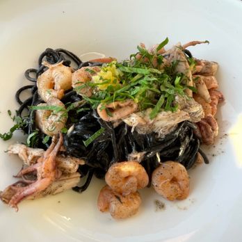 The Grill - Squid Ink Spaghetti - New American Near Me - Newport, Rhode Island The Grill - Squid Ink Spaghetti - New American Near Me - Newport, Rhode Island