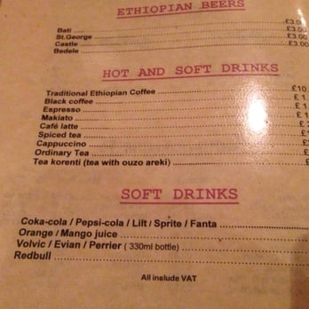 Marathon Restaurant - Drinks menu sorry for bad lighting. - African Near Me - London, XGL