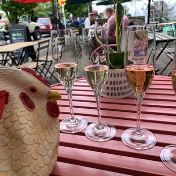 Stem Wine Bar - Camilla the Hen with her flight! Who said hens can't fly?!? - Wine Bars Near Me - Portland, Oregon Stem Wine Bar - Camilla the Hen with her flight! Who said hens can't fly?!? - Wine Bars Near Me - Portland, Oregon