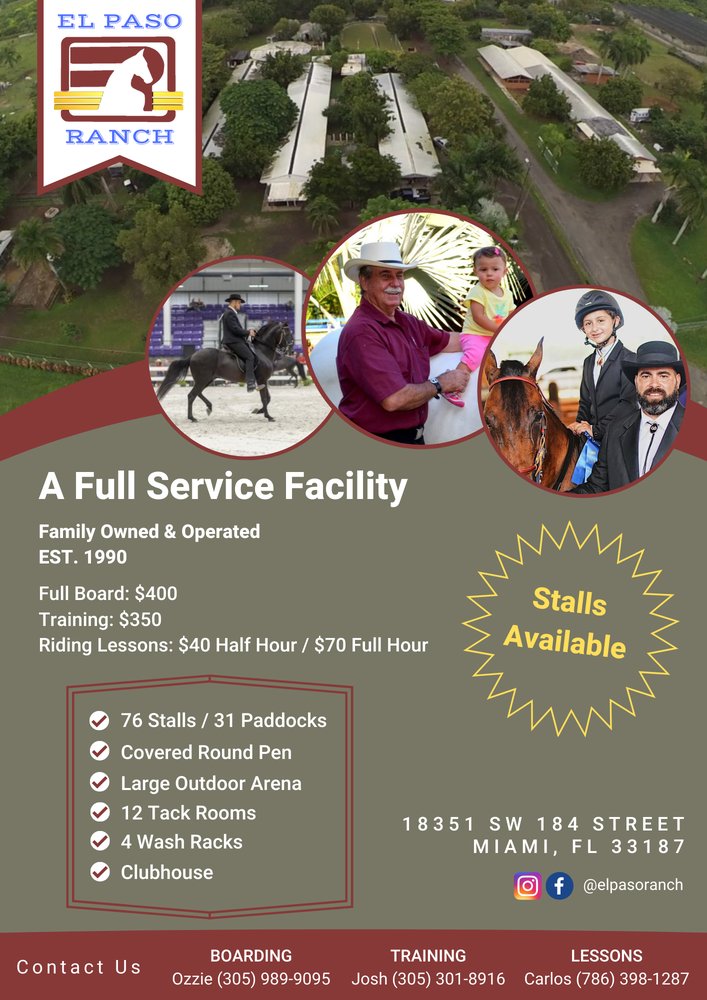 EL PASO RANCH Updated September 2024 18351 SW 184th St, Miami