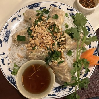 Van's Vietnamese Restaurant - Veggie Spring Rolls atop vermicelli noodle - Vietnamese Near Me - Albany, New York Van's Vietnamese Restaurant - Veggie Spring Rolls atop vermicelli noodle - Vietnamese Near Me - Albany, New York