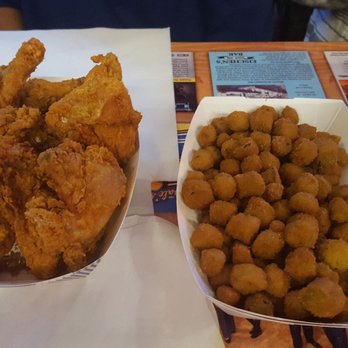 Eischen's Bar - the star of the show here ,,,fried chicken and okra, they do these rather well I would say - Bars Near Me - Okarche, Oklahoma