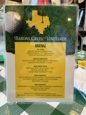 Menu photo 1 Barons Creek Vineyards Dallas, TX