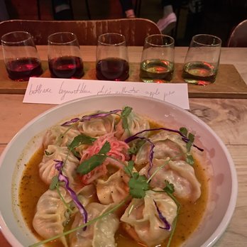 Tibetan Momo - Momo sampler: Beef and Potato and Cheese Momo - Food Trucks Near Me - Boulder, Colorado