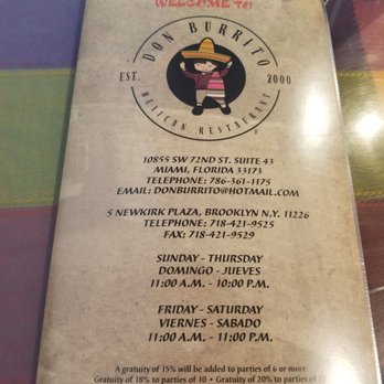 Don Burrito - Mexican Near Me - Miami, Florida Don Burrito - Mexican Near Me - Miami, Florida